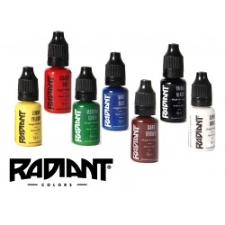 10 Colour set - bottles all 1/2OZ (15ml  - Radiant Colors - USA Tattoo ink.