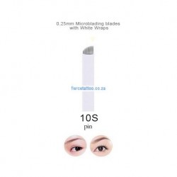 0.25mm  Microblading Blade 10S with White Wraps 
